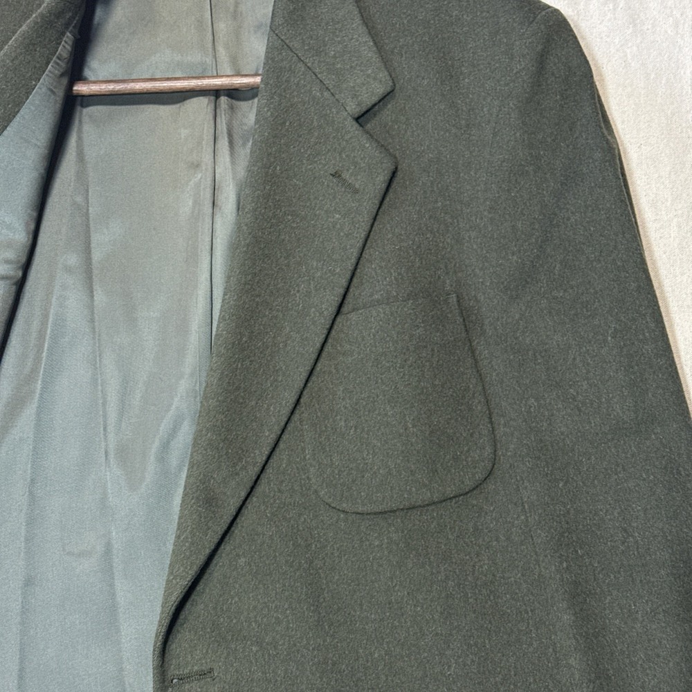 Eddie Bauer Men's Dark Green Wool Blazer - Picture 3 of 16